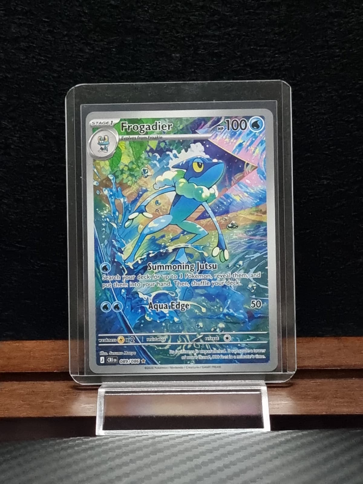 Pokémon TCG Frogadier Illustration Rare Full Art Holo CRI EN 089/086 Chaos Rising