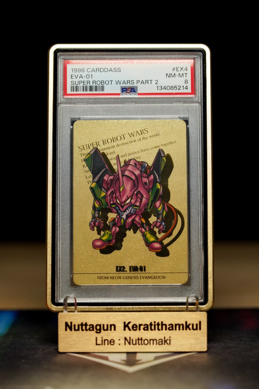 EVA-01 - CARDDASS SUPER ROBOT WARS PART 2 - #EX4 - 1998 - PSA8 - POP=1